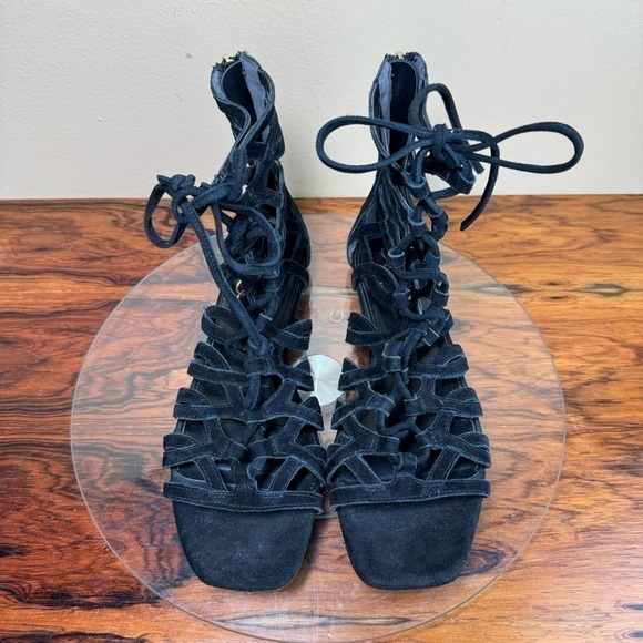 Sam Edelman Lara Lace Up Caged Gladiator Sandals - Picture 8 of 15